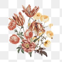 Pink Autumn  flower png element, transparent background