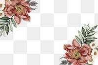 Pink aesthetic flower png border, transparent background