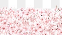 Cherry blossom flowers png border, transparent background