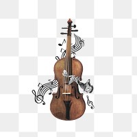 Violin png, musical instrument, transparent background. Remixed by rawpixel.