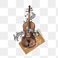 Violin png, musical instrument, transparent background. Remixed by rawpixel.