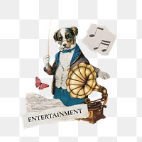 Entertainment png word, collage art on transparent background. Remixed by rawpixel.