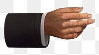 PNG Vintage businessman's hand illustration transparent background