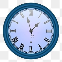 PNG Blue clock illustration transparent background