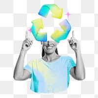 Recycle png environment collage remix, transparent background