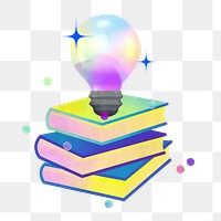 Books png education collage remix, transparent background