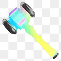 Gradient gavel png law collage remix, transparent background