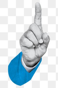 Businessman's pointing finger png, hand gesture cut out, transparent background