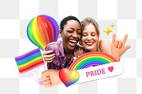 Pride png collage remix, transparent background