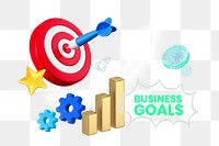 Business goals png collage remix, transparent background