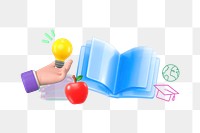 Knowledge png collage remix, transparent background