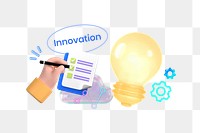 Innovation png collage remix, transparent background