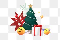 Christmas png collage remix, transparent background