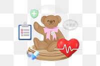 Kids health insurance png, security & protection remix, transparent background