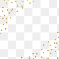 PNG gold glitter border, transparent background