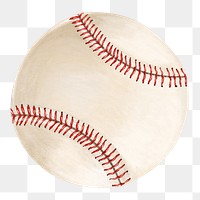 Baseball png sticker, sport equipment, transparent background