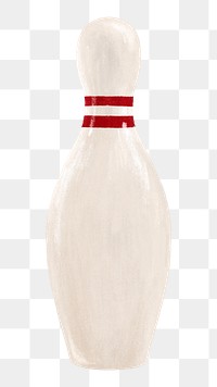 Bowling pin png sticker, sport equipment, transparent background