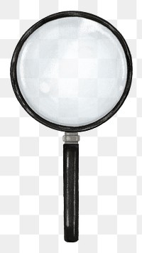 Magnifying glass png sticker, education illustration, transparent background