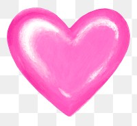 Pink heart png sticker, Valentine's Day graphic, transparent background