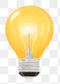 Light bulb png sticker, creative idea illustration, transparent background