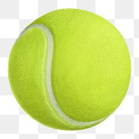 Tennis ball png sticker, sport equipment, transparent background