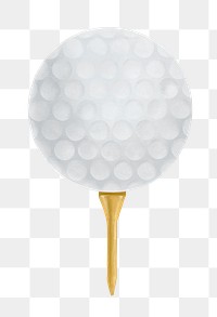 Golf ball png sport equipment, transparent background