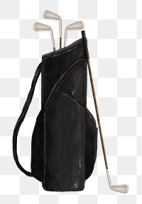 Golf bag png sport equipment, transparent background