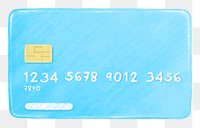 Credit card png, money & finance illustration, transparent background