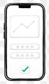 Business analytics png mobile phone, element graphic, transparent background