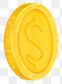 Gold coin png, money, finance illustration, transparent background