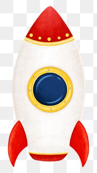 Space rocket png sticker, transparent background