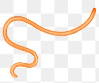 Orange thread string png, crochet graphic, transparent background
