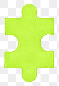 Green jigsaw puzzle png sticker, transparent background