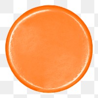 Orange circle shape png, transparent background