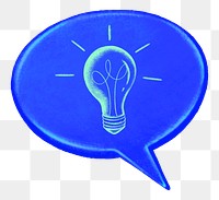 Light bulb png speech bubble, creative idea illustration, transparent background