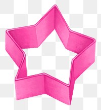 Star cookie cutter png, baking tool illustration, transparent background