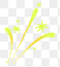 Yellow sparks effect png, transparent background