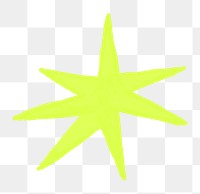 Green starburst doodle png, transparent background