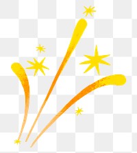 Yellow sparks effect png, transparent background