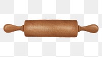 Rolling pin png, baking tool illustration, transparent background