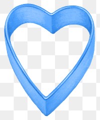 Heart cookie cutter png, baking tool illustration, transparent background