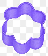 Flower cookie cutter png, baking tool illustration, transparent background