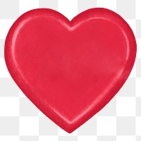 Red heart png, transparent background