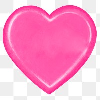 Pink heart png, transparent background