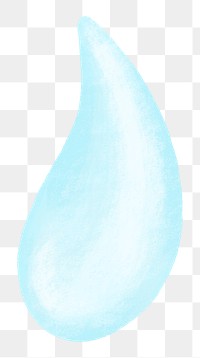 Blue water droplet png, transparent background