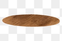 Wooden oval shape png, transparent background