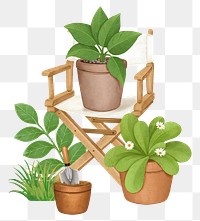 Aesthetic houseplant png, gardening hobby remix, transparent background