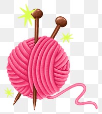 knitting needle ball png, crochet, hobby illustration, transparent background