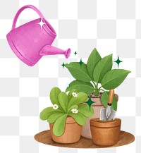 Aesthetic houseplant png, gardening hobby remix, transparent background