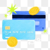 Credit card png, finance & banking remix, transparent background